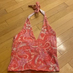 Cropped Hollister Halter tank top